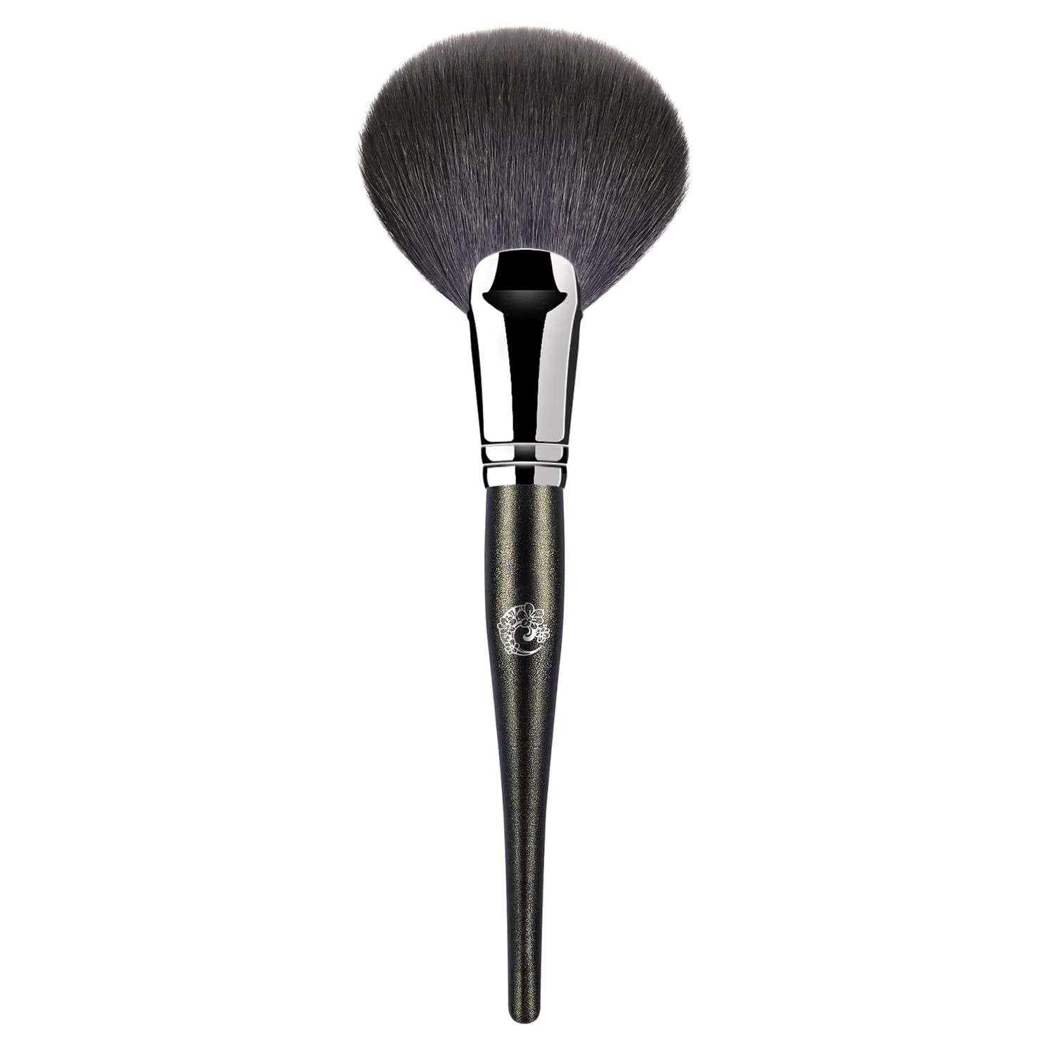 ENERGY Fan Blush Brush Large Face Makeup Brush for Setting Powder Highlighter Blusher Contours Cheekbones Cosmetics Brush Goat Hair M402