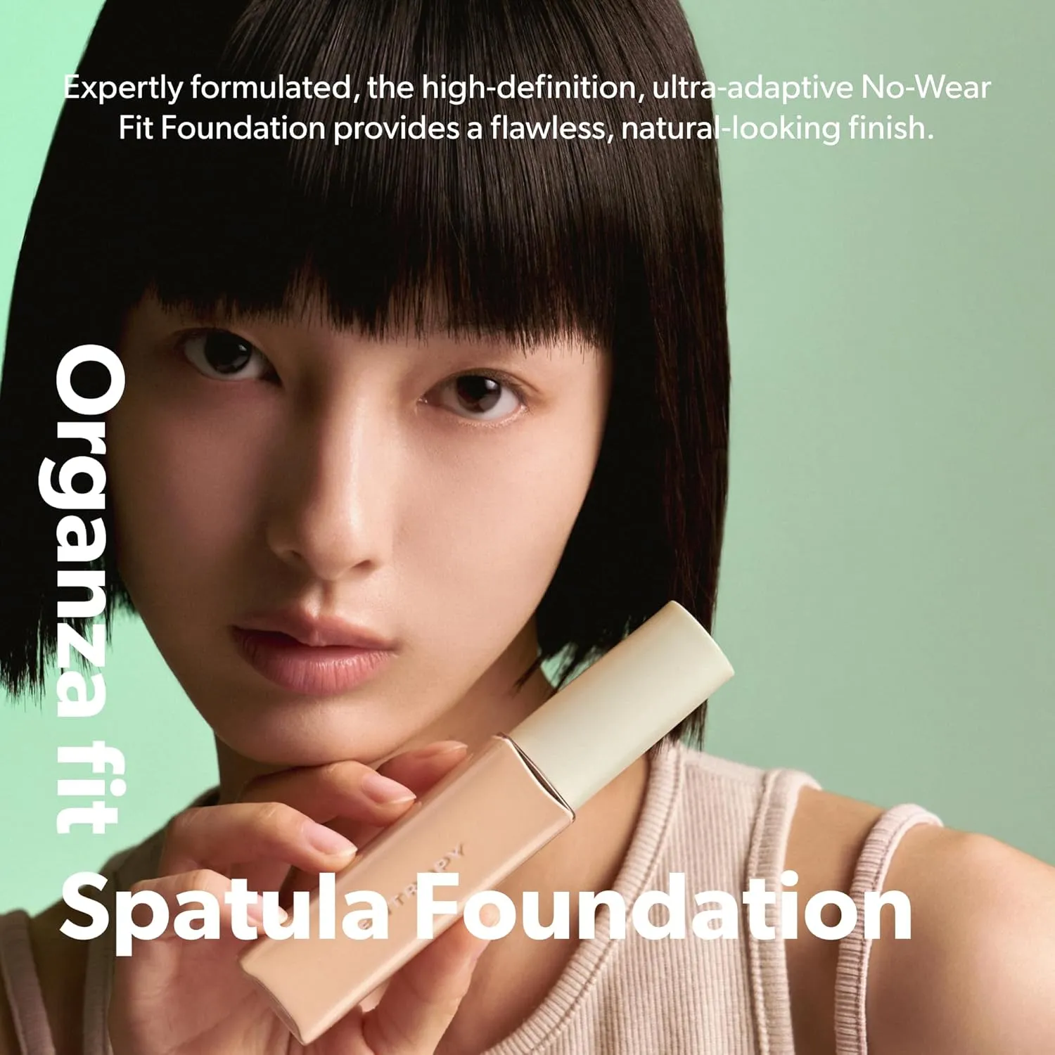 ENTROPY MAKEUP Organza Fit Spatula Foundation, Sheer to Medium Coverage, Built-In Spatula Applicator, Natural Finish, Flawless Skin, Long-Lasting Ultra Lightweight, Korean Makeup, #21.1