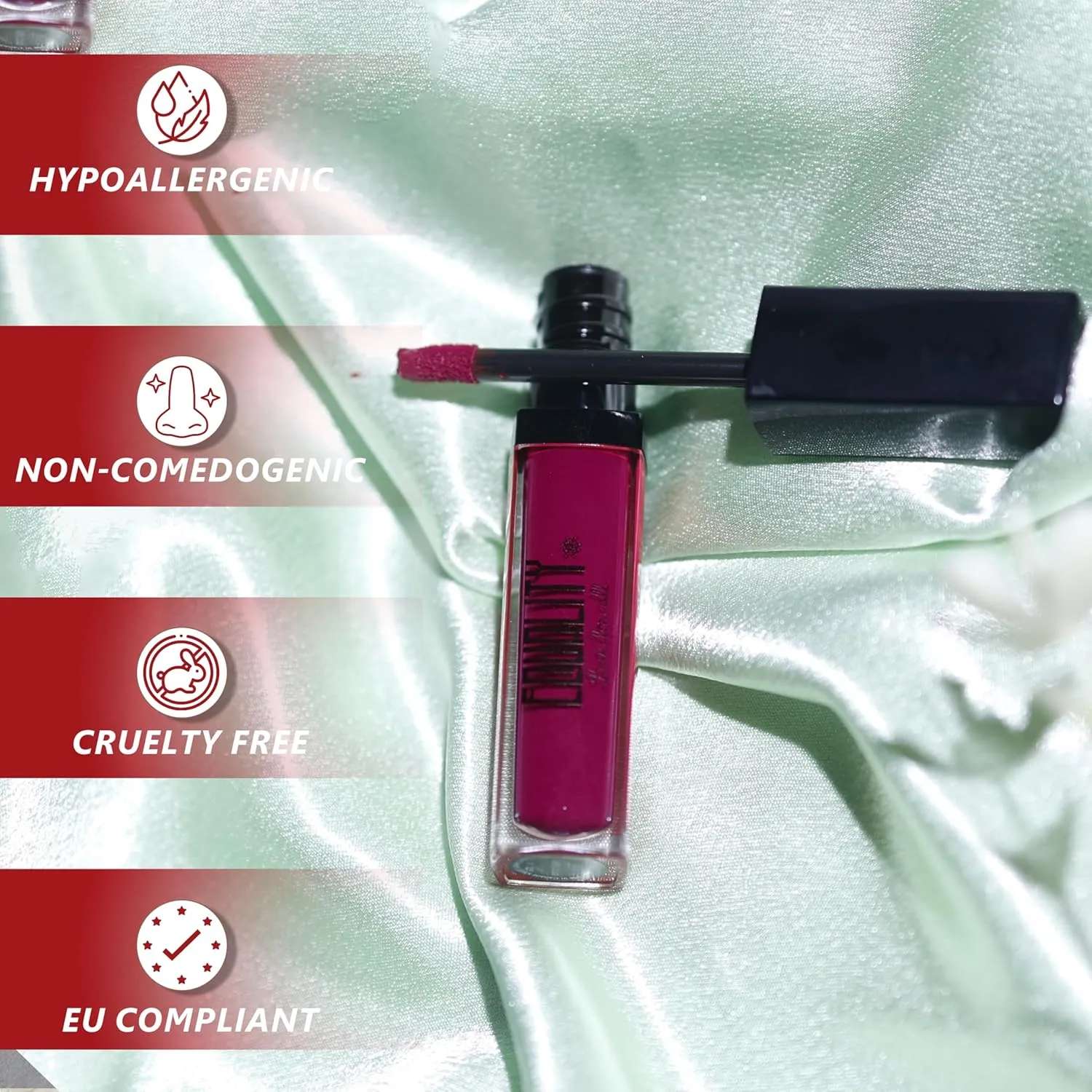 EQUALITY Liquid Velvet Lipstick Longwear ﻿No-Budge, Highly pigmented Lightweight, Dries to Matte Velvet Creamy Liquid Lipcolor Makeup, 6 g, 0.21 oz - Validate