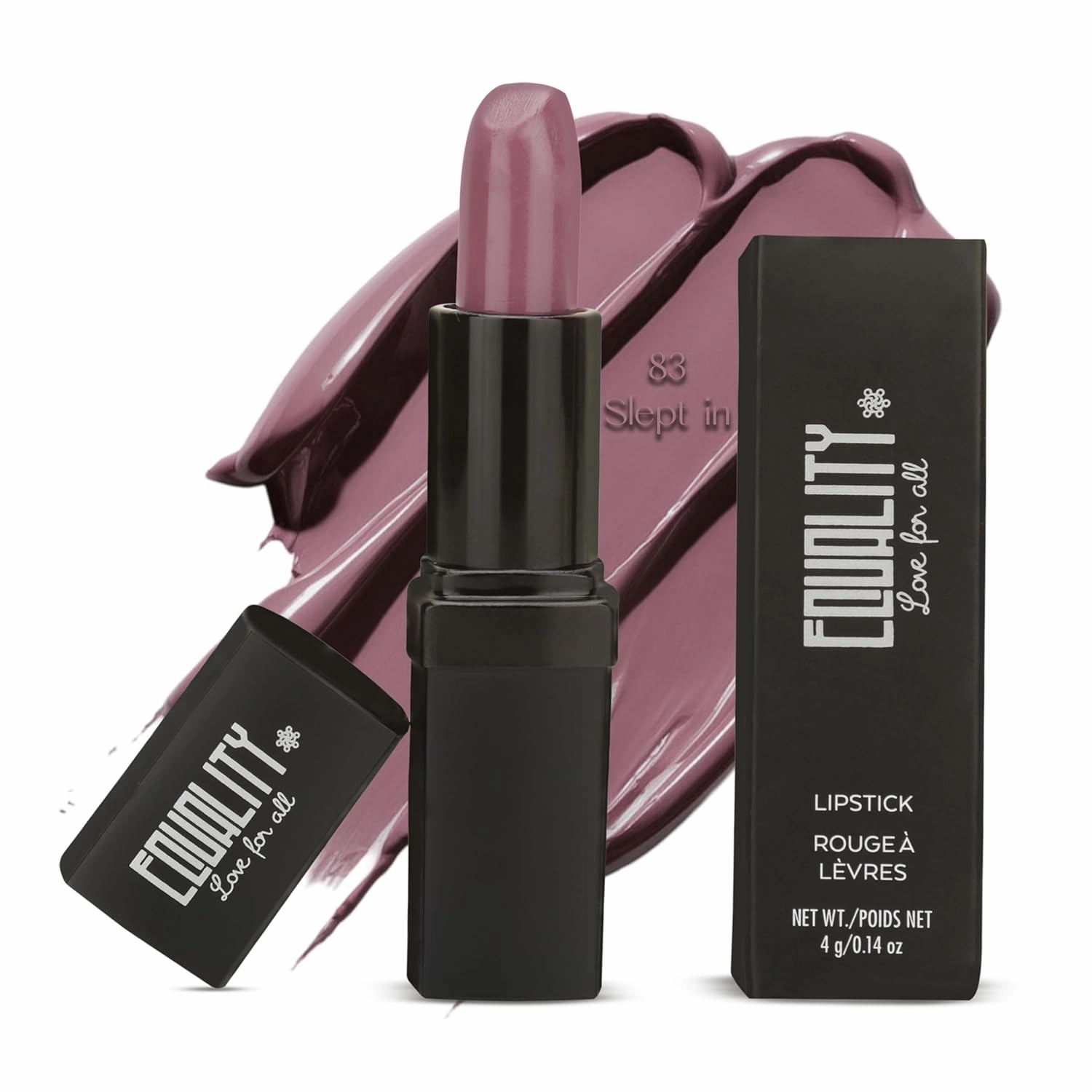 EQUALITY Luxury Lipstick – Super Shiny & Glossy, Ultra-Lightweight, Sheer Clear, Non-Drying, Long-Lasting, with Vitamin E & Vanillin - Hypoallergenic, Halal Certified - 4g / 0.14oz -Slept In