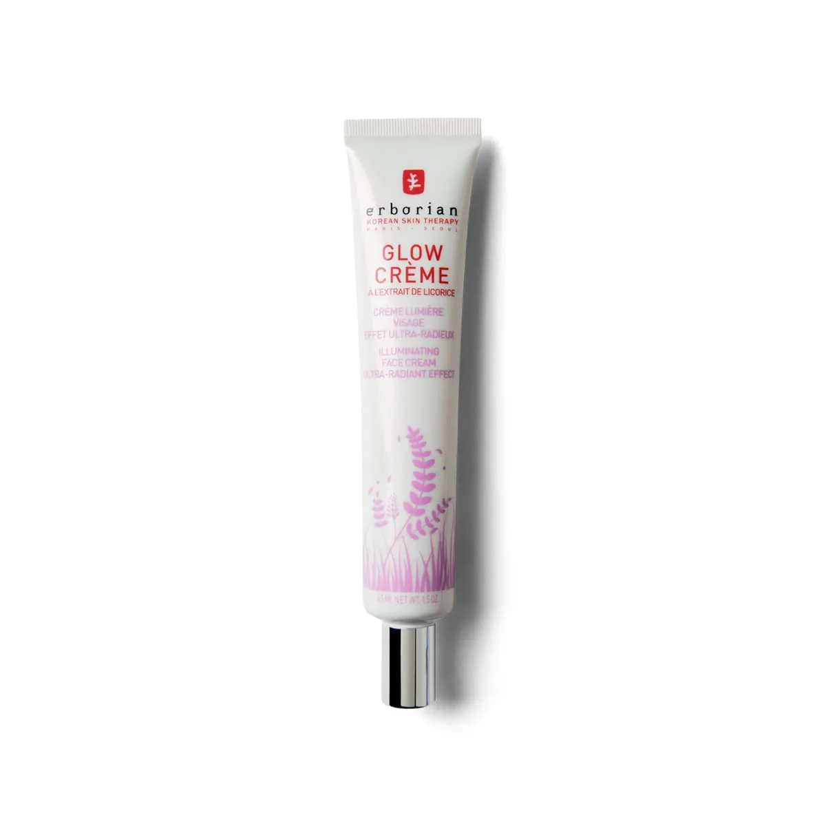 Erborian - Glow Cream - Ultra-Radiant & Illuminating Daily Facial - Radiance Boosting Primer for Fresh & Dewy Finish with Glowing Complexion Brightens - 1.5 Oz