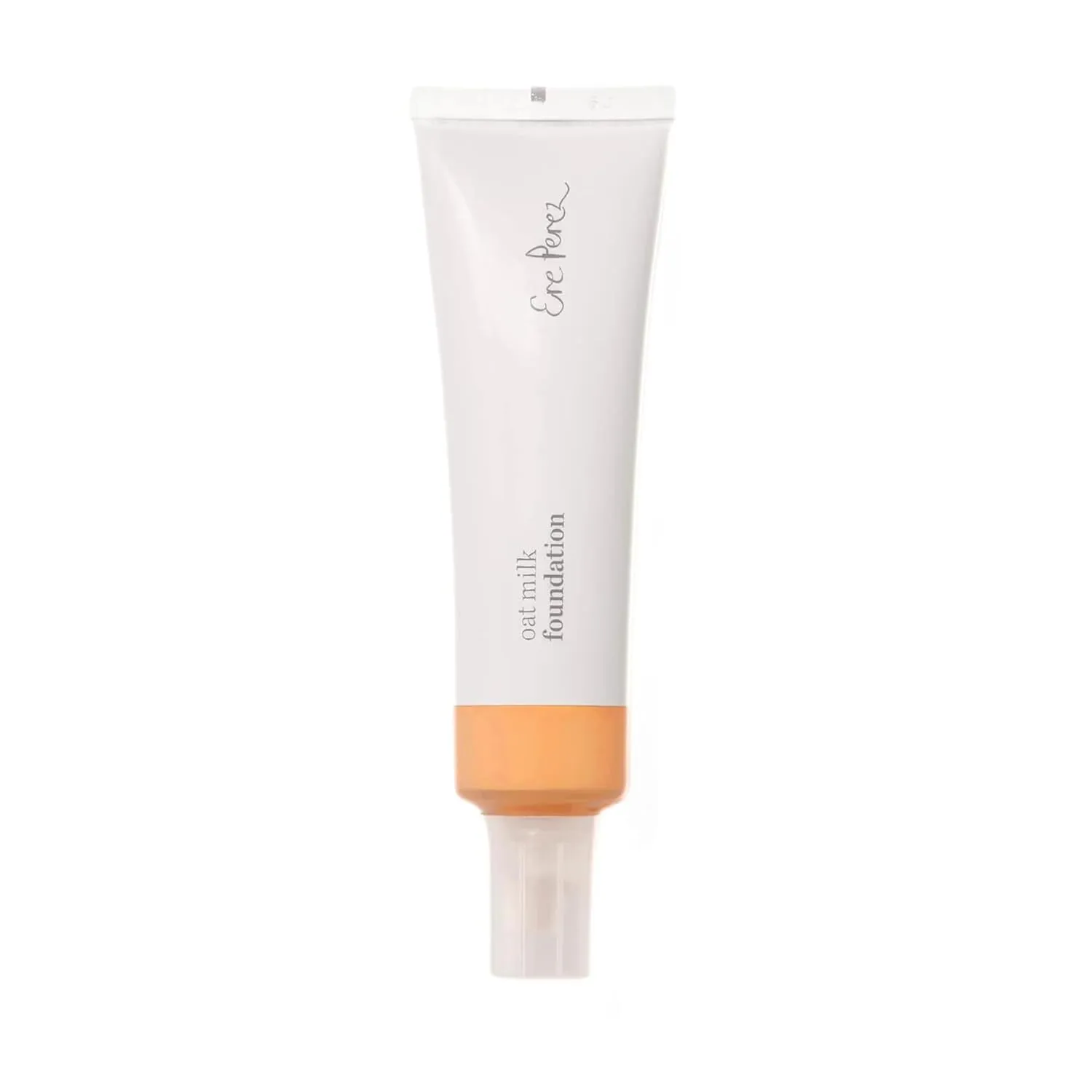 Ere Perez - Natural Oat Milk Liquid Foundation | Breathable, Buildable, Med-Full Coverage, Dewy | Peach Extract, Vitamin E | Vegan, Cruelty-Free, Clean Beauty (Caramel | med golden, 1 fl oz | 30 ml)
