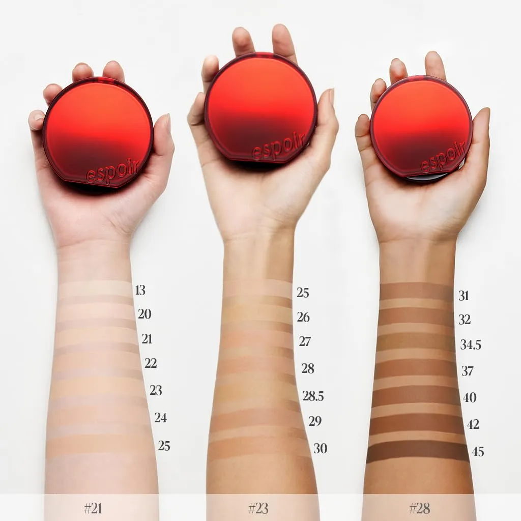 espoir [NEW] Be Velvet Cushion Foundation | Quick and Easy Coverage with Long-lasting Color by Zero Oxidation (#25 Tan, 0.46 Ounce (Pack of 1))