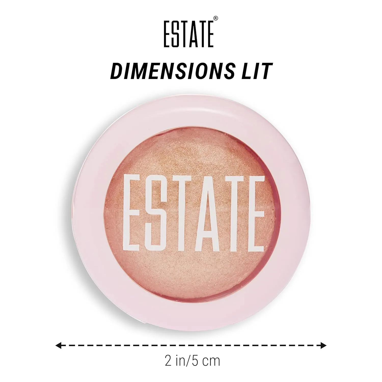 Estate Cosmetics Dew Me Baked Highlighter – Cheek, Eyes & Face Pressed Powder – 3 g (0.1 oz) (Lit)