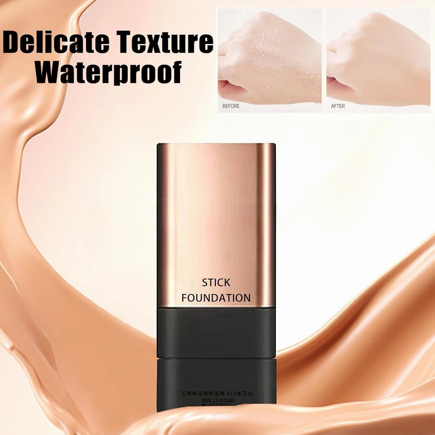 Eternipeace Stick Foundation, 2 in 1- Luxury Anti-Wrinkle Foudation Stick, Double Head Foundation Make up Stick, Korea Eraser Foundation Stick, Multi-use Foundation Stick Makeup with Brush-2Colors