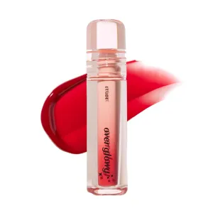 ETUDE Over Grow Tint, Mudder Red, 0.1 oz (3 g), Lipstick, Glossy Finish, Highly Moisturizing, Melotint, Plush, Glossy, Volume, Vegan Certified