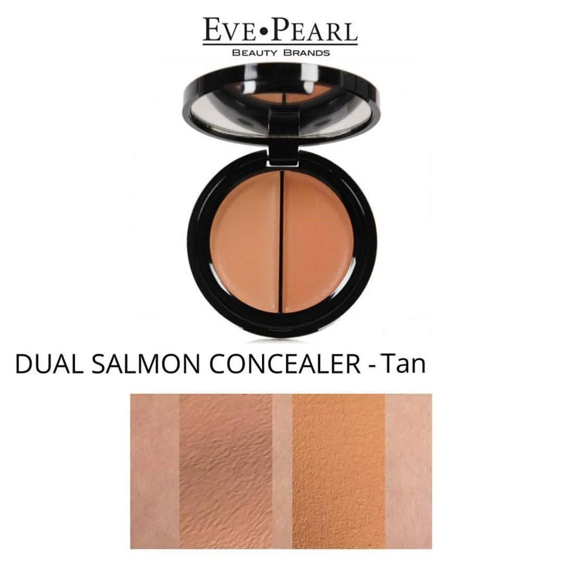 EVE PEARL Dual Salmon Concealer Full Coverage Under Eye Concealer Smooth Skin Treatment Brighten Makeup Hydrate Skincare (Tan)
