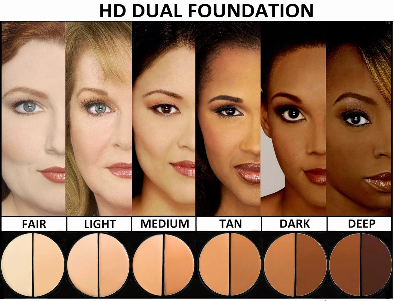 EVE PEARL HD 50:50 Dual Foundation Full Coverage Long Lasting Lightweight Texture Vitamin E Skincare (Deep)