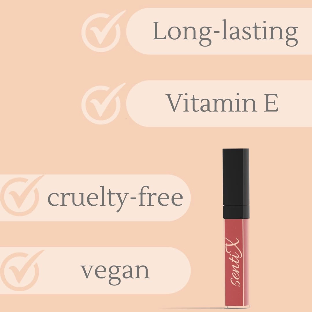 Evening lady collaction, Matte Liquid Lipstick, Long-Lasting, Vegan Formula, Paraben-Free, Pink 8g, Aphrodite