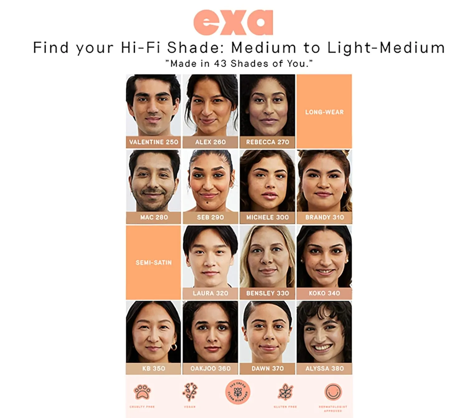 Exa Beauty - Natural High Fidelity Foundation | Clean, Vegan, Cruelty-Free Makeup (Elliot 160)