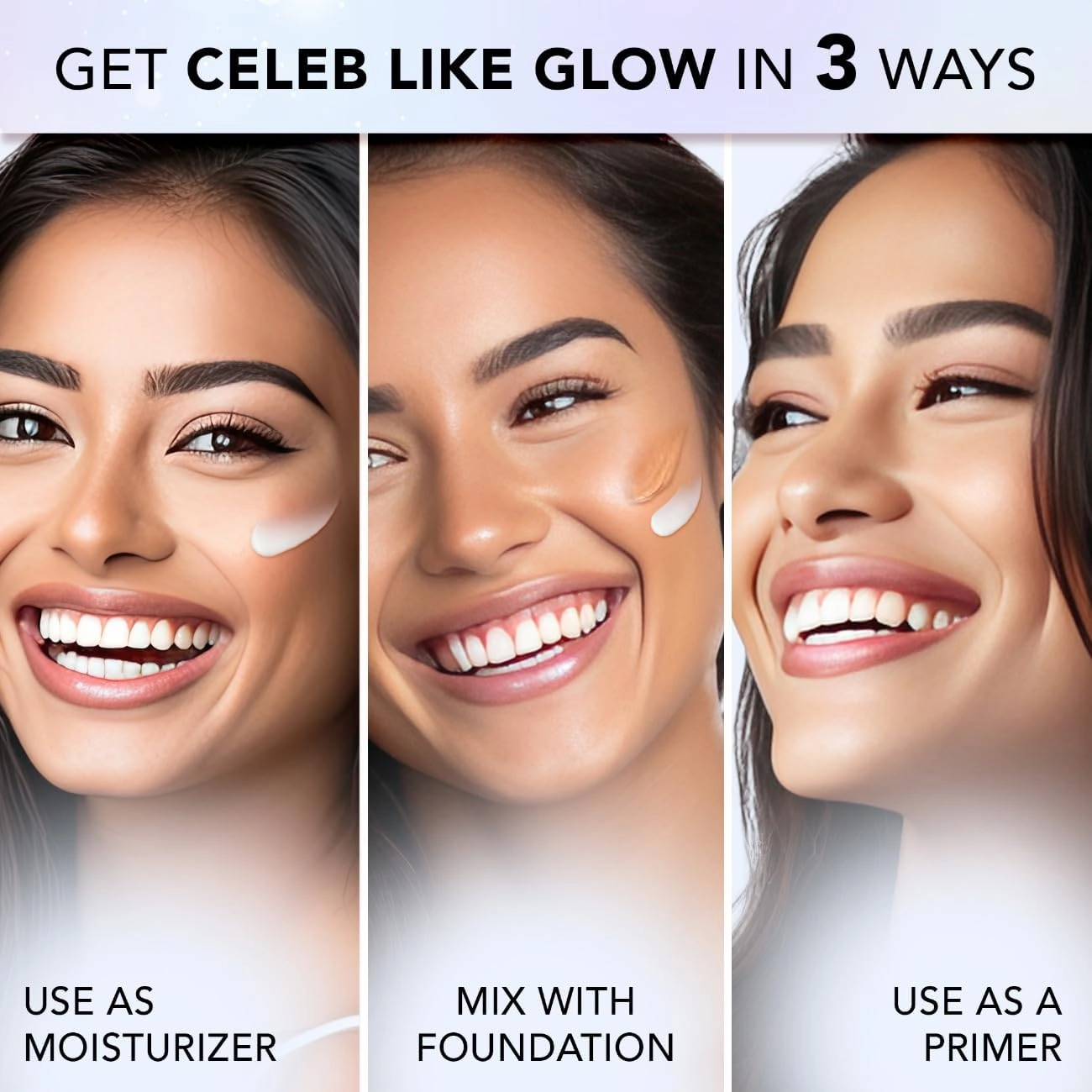 FACES' CANADA Strobe Cream - Silver 30Ml | Primer   Highlighter   Moisturizer | Shea Butter & Hyaluronic Acid | Intense Hydration | Flawless Radiant Dewy Skin | Illuminating & Glowing Makeup Base