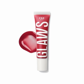 FAE Beauty Peptide Hydrating & High Shine Tinted Lip Gloss (12gm) | With Passionfruit Oil & Argireline to Smoothen, Even, and Soften Lips | Non Sticky | Vegan | Shade Sizzling | Sheer Cherry Red Gloss