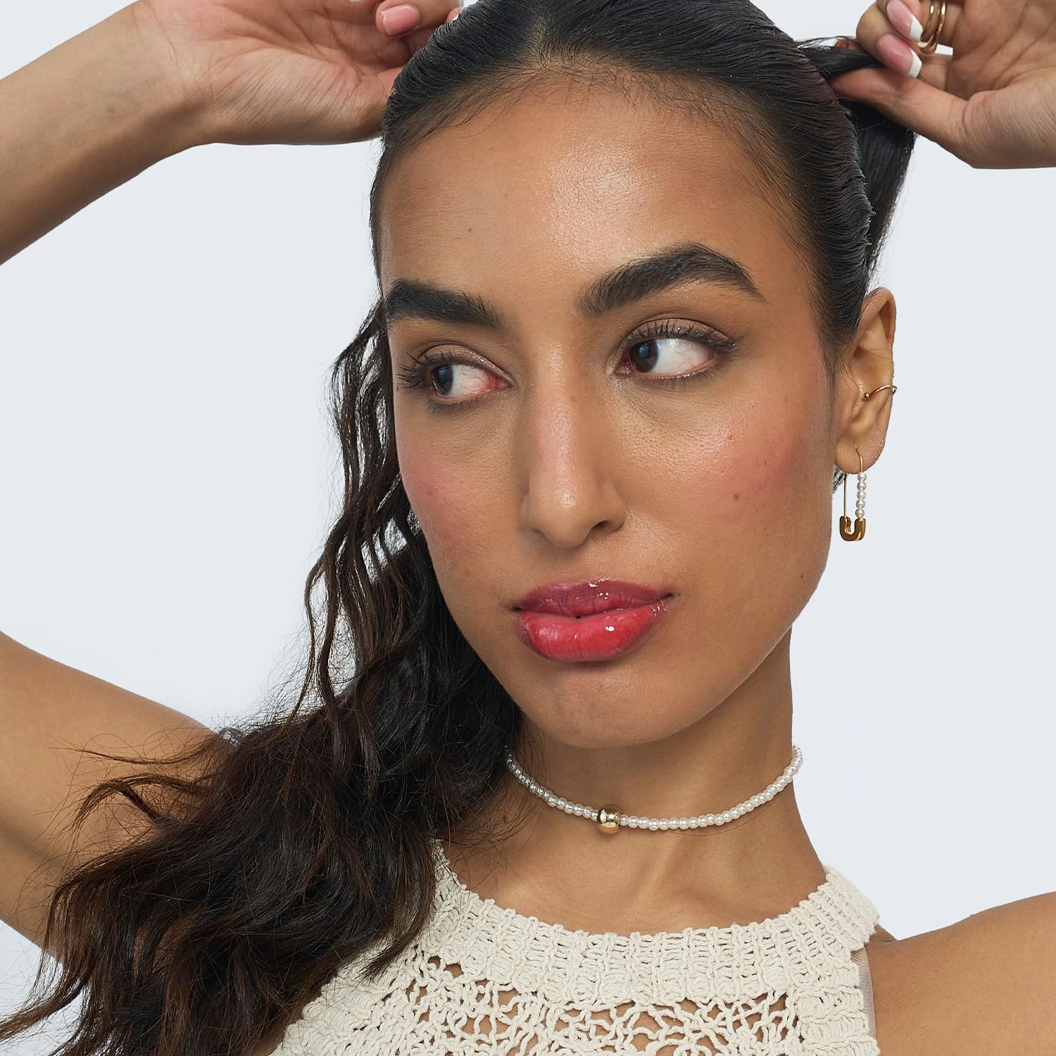 FAE Beauty Peptide Hydrating & High Shine Tinted Lip Gloss (12gm) | With Passionfruit Oil & Argireline to Smoothen, Even, and Soften Lips | Non Sticky | Vegan | Shade Sizzling | Sheer Cherry Red Gloss