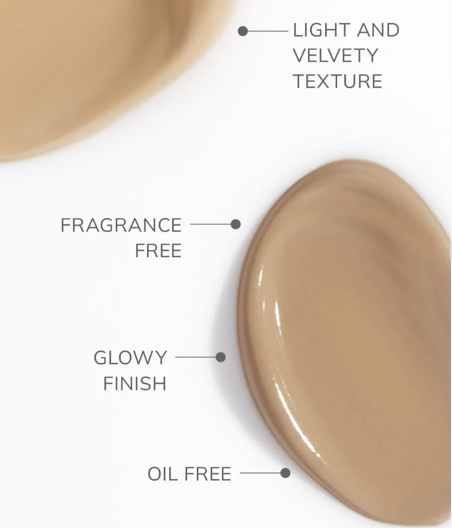 Farmasi Air Glow Foundation, Deeply hydrating and Lightweight Skincare Effects, Sea-Water formula, Natural-looking Skin Hydrated Softer and Smooter, Buildable Hylauronic Coverage 1 Fl Oz / 30 ML - C02