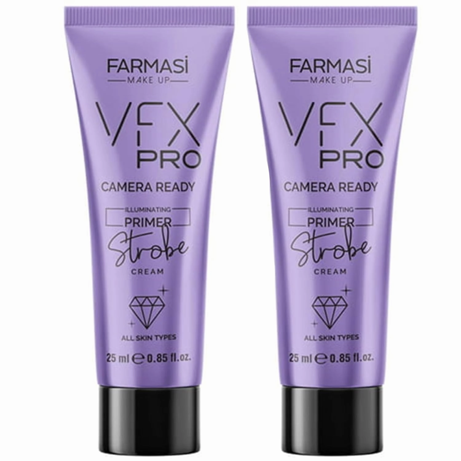 Farmasi 2-Pack Strobe VFX PRO Camera Ready Cream - Strobing Highlighter Illuminating Radiance Enhancing Makeup Base Sheer Glow Skin Perfecting Light Reflecting Daily Use Professional Finish, Clear