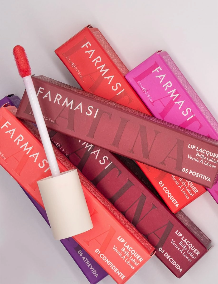 FARMASi Glossy Lip Gloss Latina 05 POSITIVA - High Shine & Hydrating Finish 5.5ml/0.18flOz
