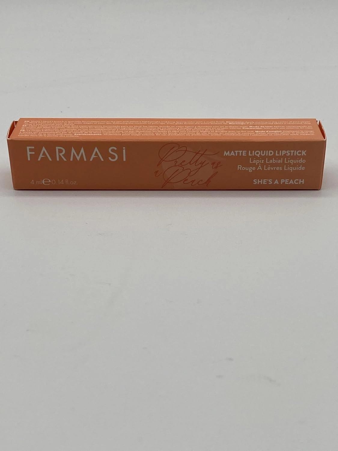 FARMASi Liquid Matte Lipstick She's a Peach, 4ml/0.14flOz - Long-Lasting, Highly Pigmented, and Comfortable Wear - Smooth Application and Vibrant Color