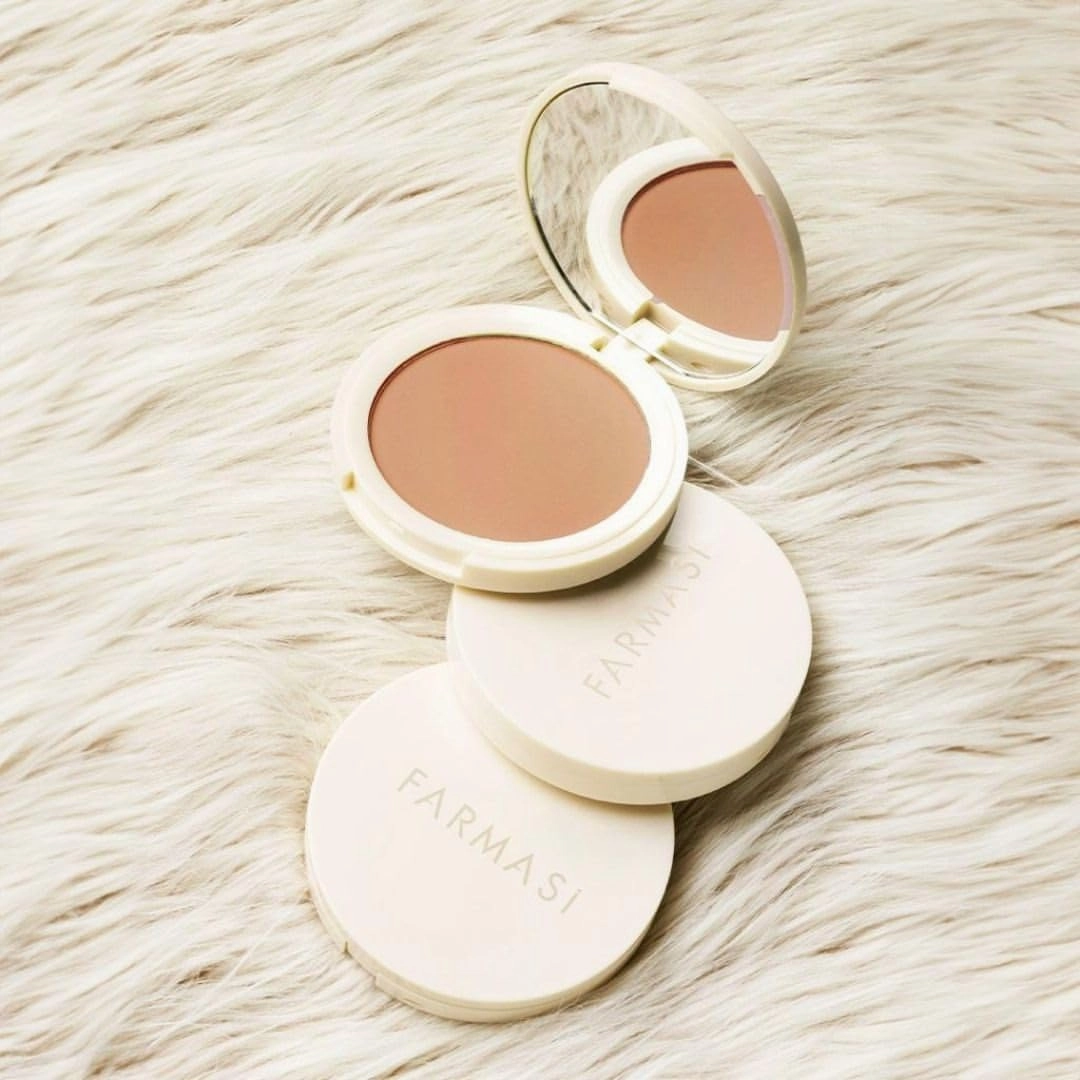 FARMASI Makeup BB All in One Powder, Lightweight, Long-Lasting Medium-Full Coverage with Flawless Finishing, will Look More Natural and Smooth Than Ever, 0.5 oz, Warm Deep
