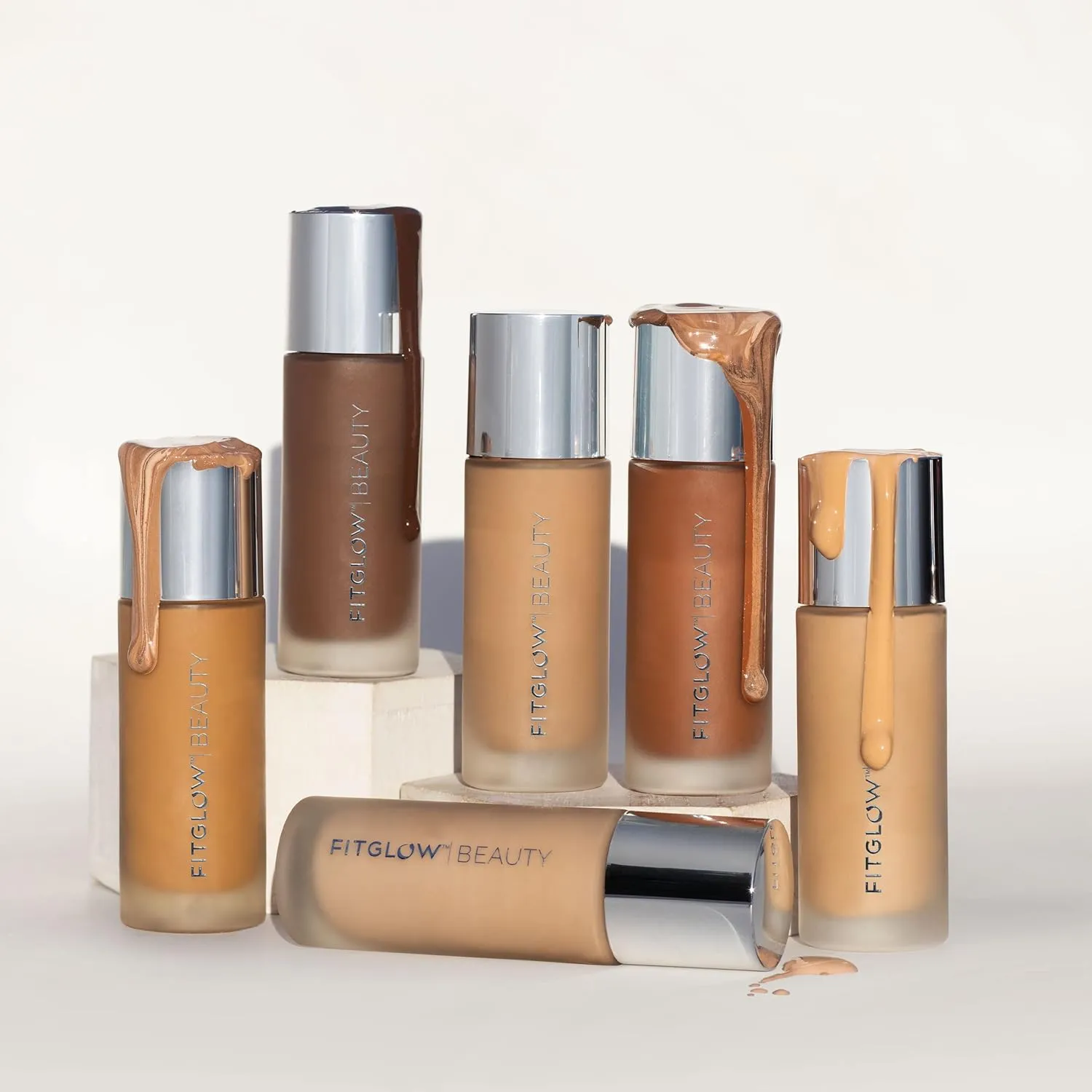 Fitglow Beauty - Natural Foundation  Photo-Filtering Foundation | Vegan, Woman-Owned Clean Beauty (F2.5 - Light, Neutral Undertones)