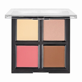 Flormar All Need Face Palette - Face Powder, Blush, Highlighter & Contour (3.4 Each), 4-in-1 Pack