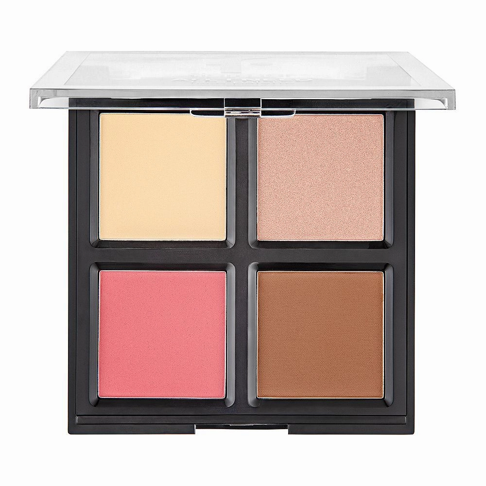 Flormar All Need Face Palette - Face Powder, Blush, Highlighter & Contour (3.4 Each), 4-in-1 Pack