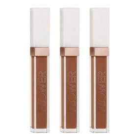 FLOWER Beauty Light Illusion Full Coverage Concealer | Hydrating, Weightless Formula Conceals, Corrects, Covers Dark Circles, Imperfections, Fine Lines and Fatigue | All-Day Wear – Almond (Pack of 3)