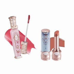 Flower Knows Butterfly Cloud Collar Glossy Lipstick C03 Sandalwood   Violet Strawberry Rococo Glitter Lip Gloss G02 Rasberry Booze