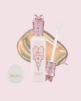 Flower Knows Midsummer Fairytales Liquid Highlighter & Cushion Powder Puff Set(03 Pixie Dream,0.17Fl Oz)