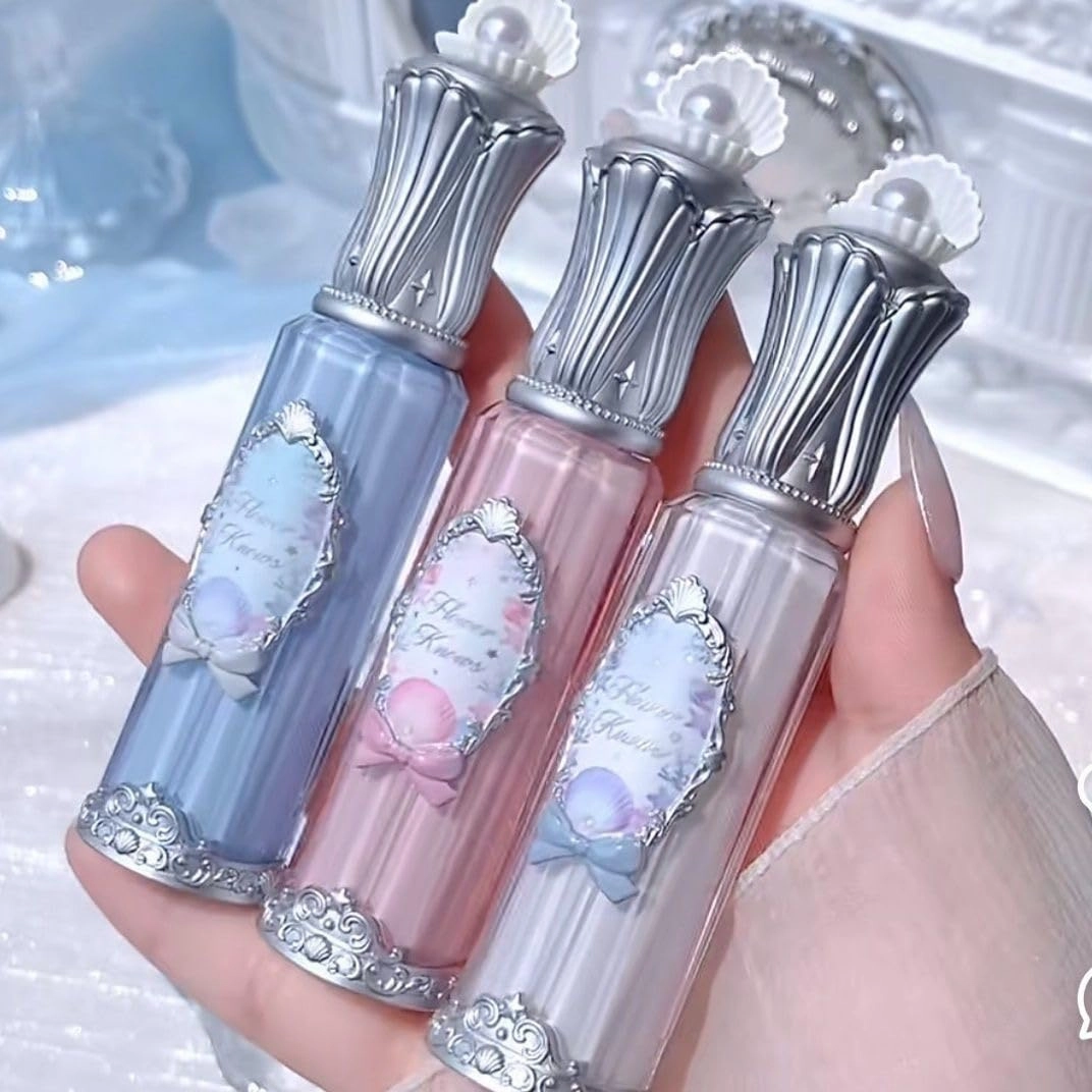 Flower Knows Shell Series Pearl Lip Gloss Moisturizing Non-Sticky High-Shine Finish Lip Care Balm (C09)