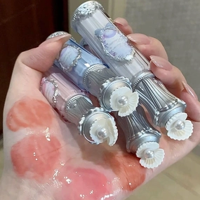 Flower Knows Shell Series Pearl Lip Gloss Moisturizing Non-Sticky High-Shine Finish Lip Care Balm (C09)