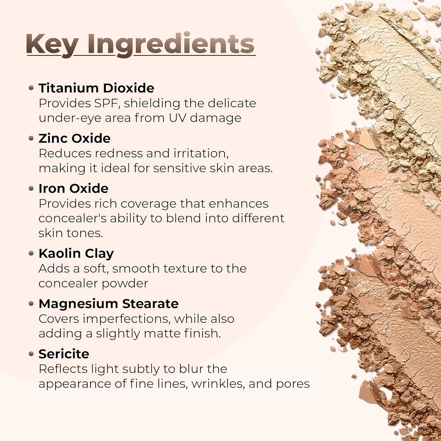 FOUNDATION & CONCEALER DUO (EBONY & DARK CONCEALER) Mineral Makeup Kit Full Size Set Matte Bare Face Sheer Powder Cover