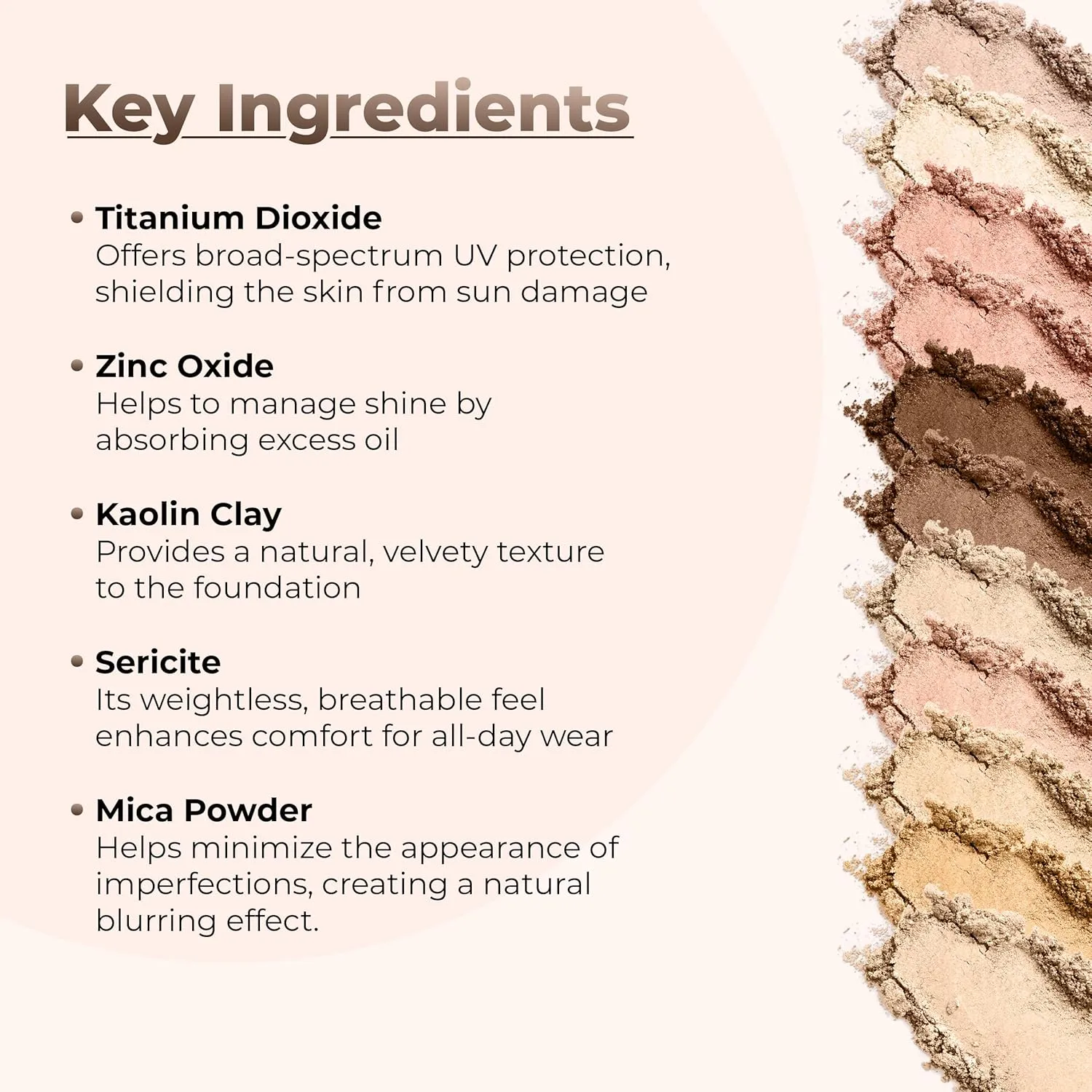 FOUNDATION & CONCEALER DUO (EBONY & DARK CONCEALER) Mineral Makeup Kit Full Size Set Matte Bare Face Sheer Powder Cover