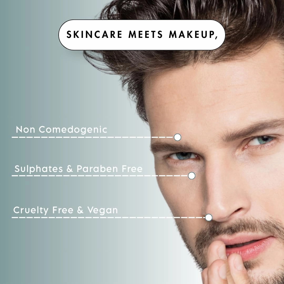 Foundation for Men – Full-Coverage, Lightweight & Hydrating Fit | Natural Coverage | Oil Control & Perfect Fit for Men’s Faces | Available in 4 Shades | Golden Bronze