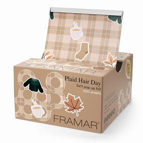 Framar Plaid Hair Foils For Highlighting - Pop Up Hair Foil For Hair Highlighting, Highlight Foils For Hair, Aluminum Foil Sheets, Salon Foils For Hair Stylist, Non Slip 500 Pop Up Foil Sheets