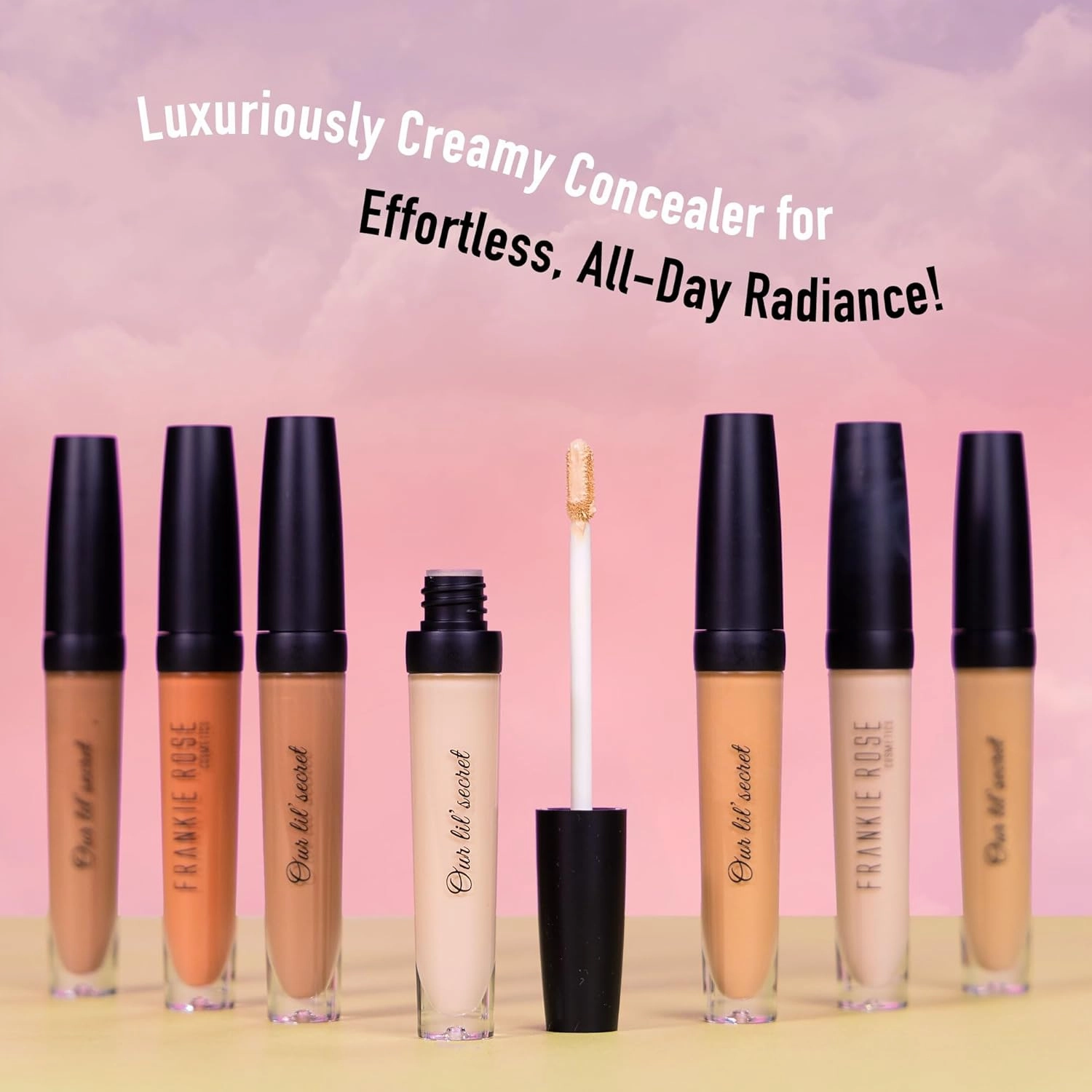 Frankie Rose Cosmetics Our Lil' Secret Concealer Sweat-Proof & Matte Under Eye Concealer, Long Lasting Full Coverage For Fine Lines, Dark Circles & Hide Imperfections - Toffee
