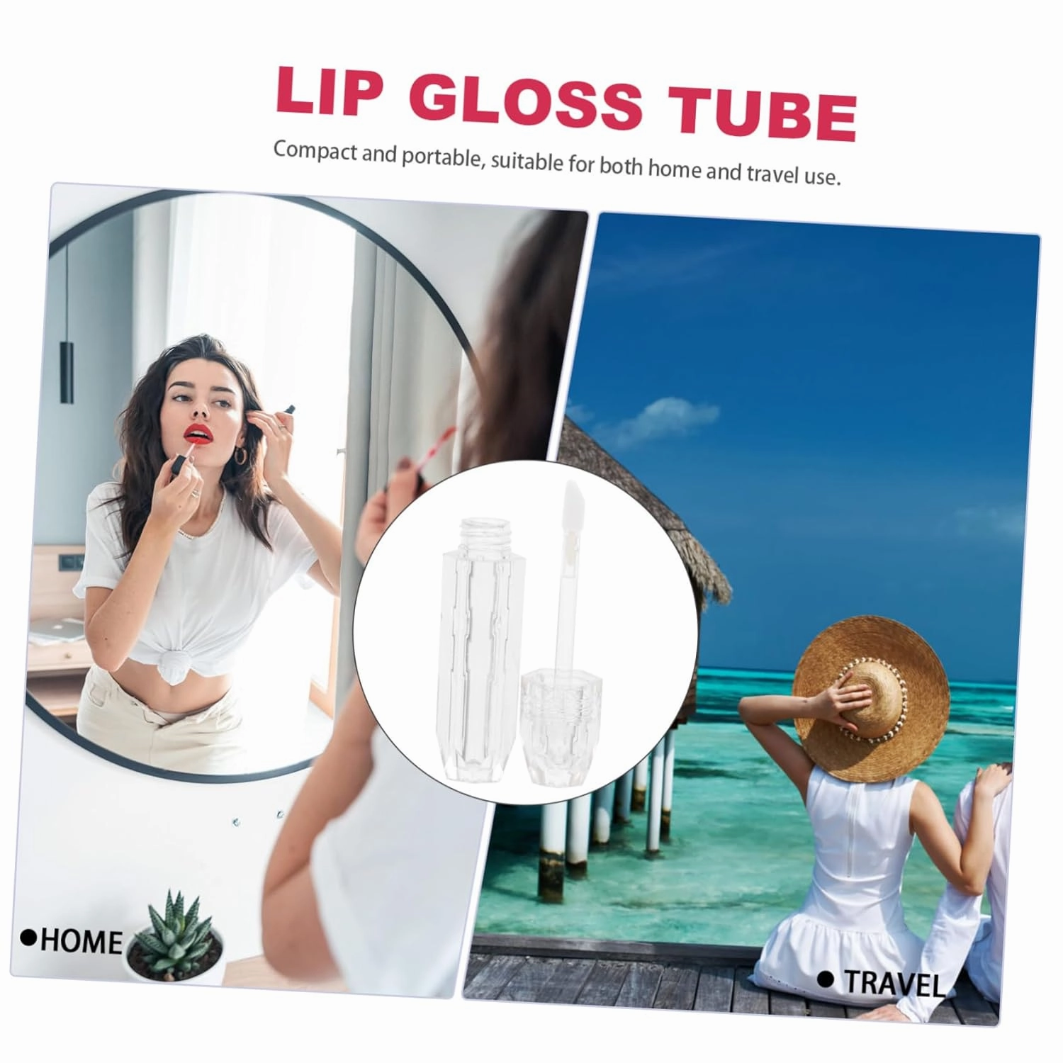 FRCOLOR 18 Pcs Transparent Lip Gloss Tube Empty Lip Balm Tube Containers Lip Gloss Bottles Clear Lip Balm Lash Containers Diy Lip Gloss Bottle Eyelash Lip Gloss Stick Travel Abs