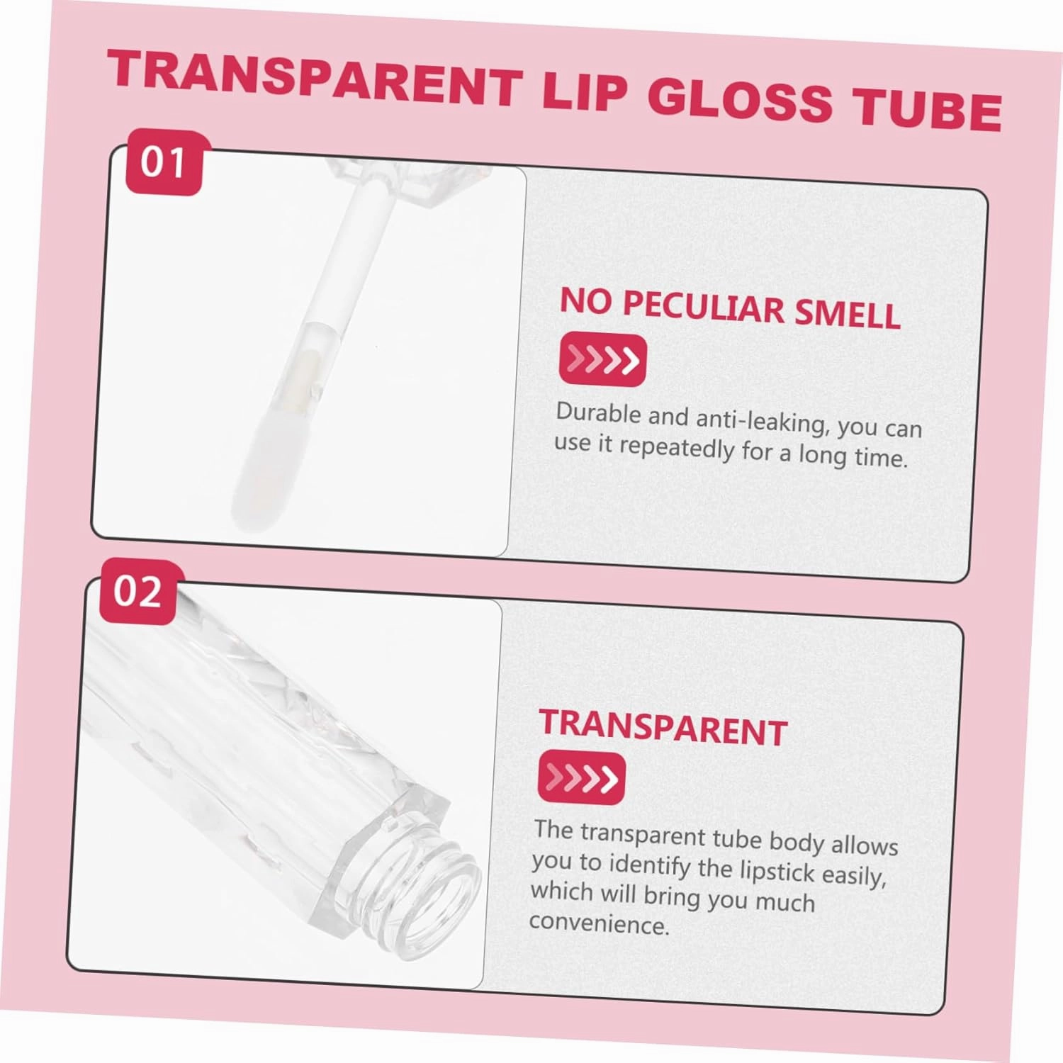FRCOLOR 18 Pcs Transparent Lip Gloss Tube Empty Lip Balm Tube Containers Lip Gloss Bottles Clear Lip Balm Lash Containers Diy Lip Gloss Bottle Eyelash Lip Gloss Stick Travel Abs