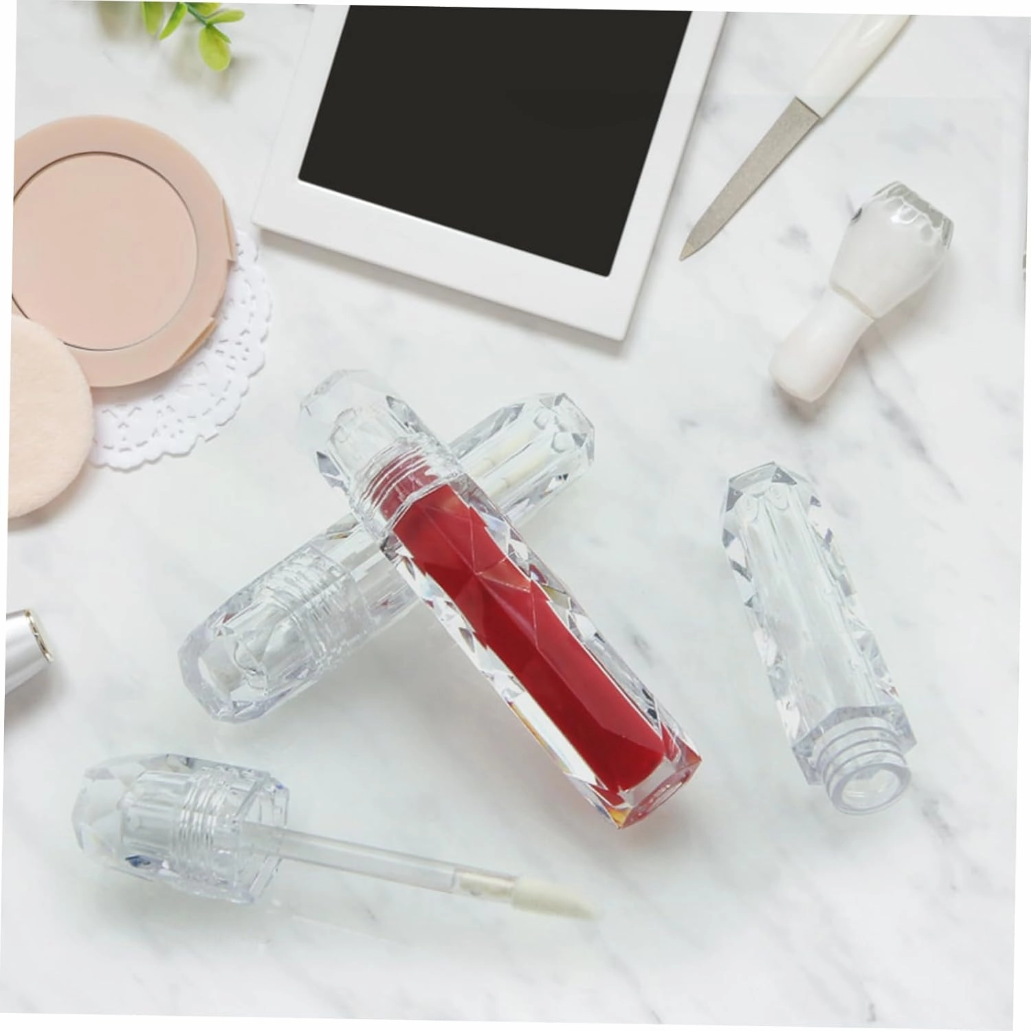 FRCOLOR 18 Pcs Transparent Lip Gloss Tube Empty Lip Balm Tube Containers Lip Gloss Bottles Clear Lip Balm Lash Containers Diy Lip Gloss Bottle Eyelash Lip Gloss Stick Travel Abs