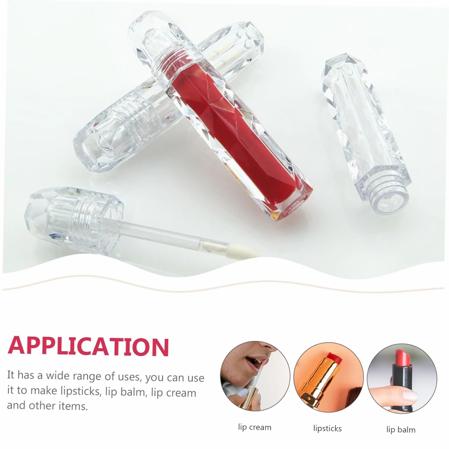 FRCOLOR 18 Pcs Transparent Lip Gloss Tube Empty Lip Balm Tube Containers Lip Gloss Bottles Clear Lip Balm Lash Containers Diy Lip Gloss Bottle Eyelash Lip Gloss Stick Travel Abs
