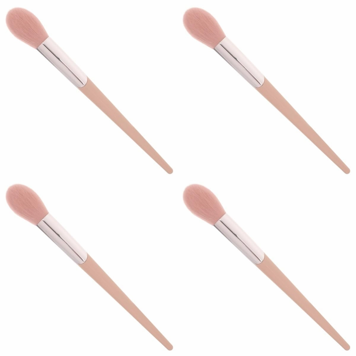 FRCOLOR 4pcs Facial Makeup Brush Large Powder Brush Blush Brush for Women Precision Highlighter Brush Makeup Brush Set Soft and Comfortable Handle