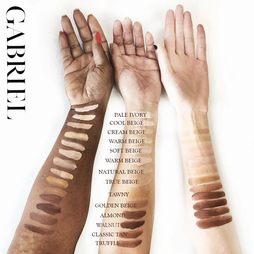 Gabriel Cosmetics Liquid Foundation, Organic Formula- 1 fl oz. (Warm Beige, 1.0)