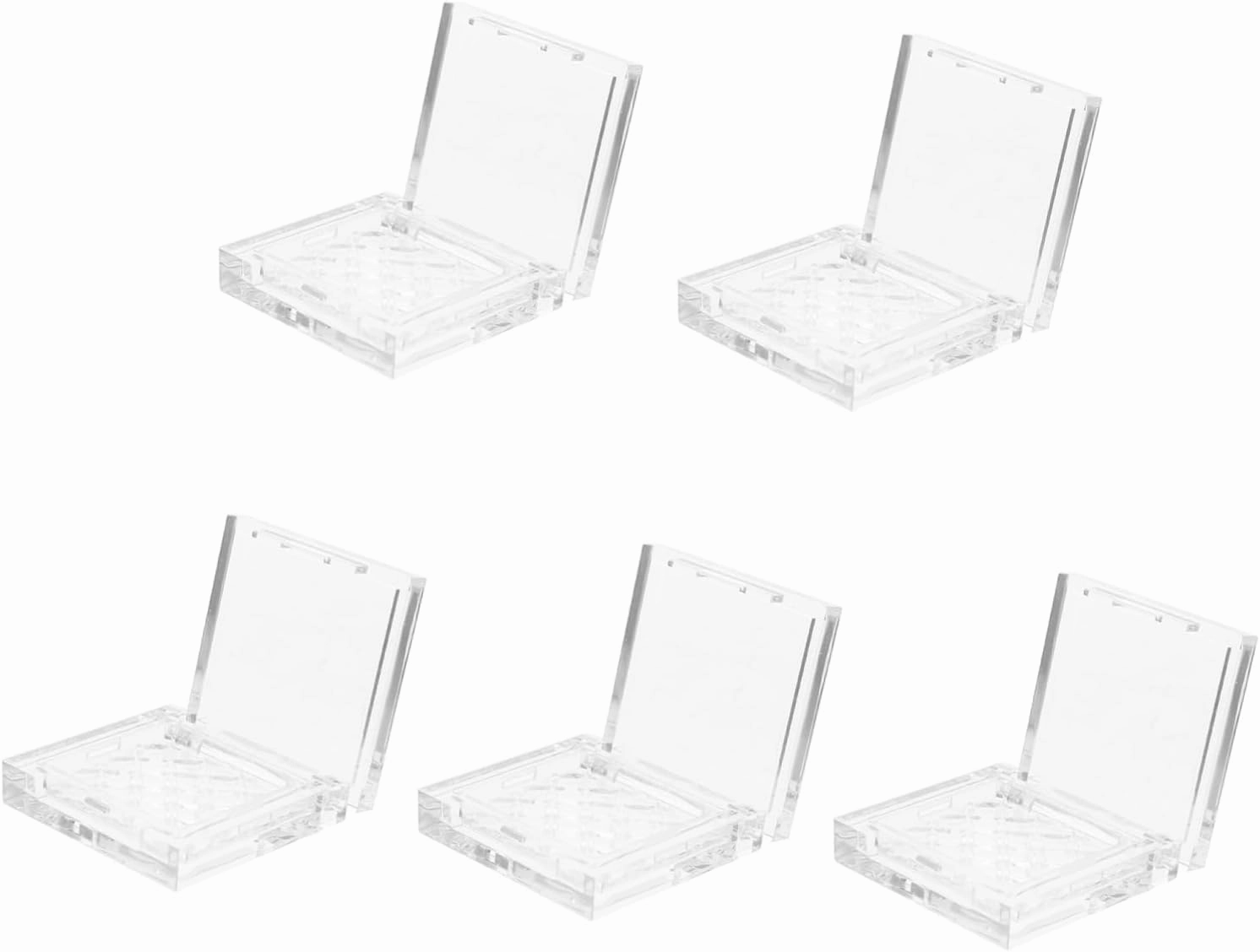 GALPADA 2sets 5pcs Compact Blush Box Refillable Portable Eyeshadow Containers for Travel Durable Makeup Storage for Lipstick Blush and Highlighter for DIY Cosmetics 5pcs*2
