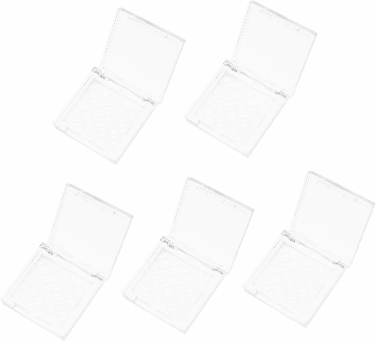 Gatuida 2sets Empty Highlighter Case Makeup Organizer Eyeshadow Lipstick Boxes Portable Skincare Containers Travel Set 5pcs*2