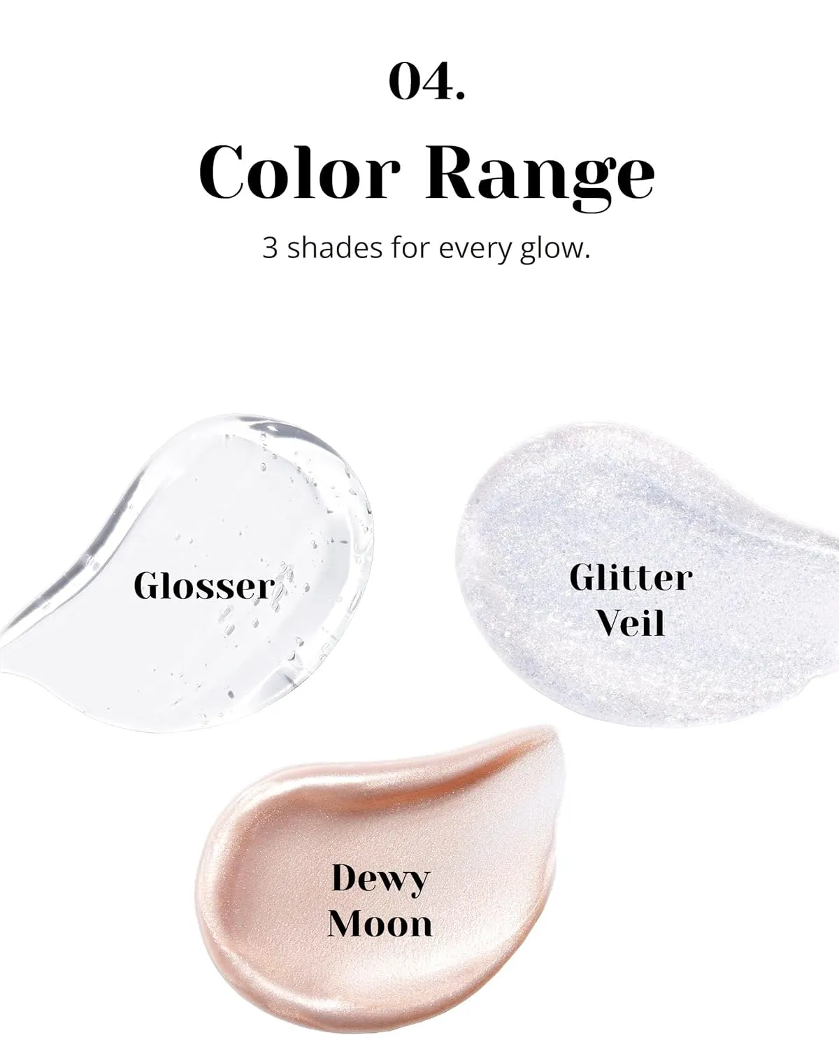 Glint Liquid Gel Highlighter (Dewy Moon, 0.1oz) - Multi-Use Face & Body Gloss for Smooth Glow, Long-Lasting Illuminator Balm for Healthy Radiance. Korean Makeup. Eyes, Cheeks