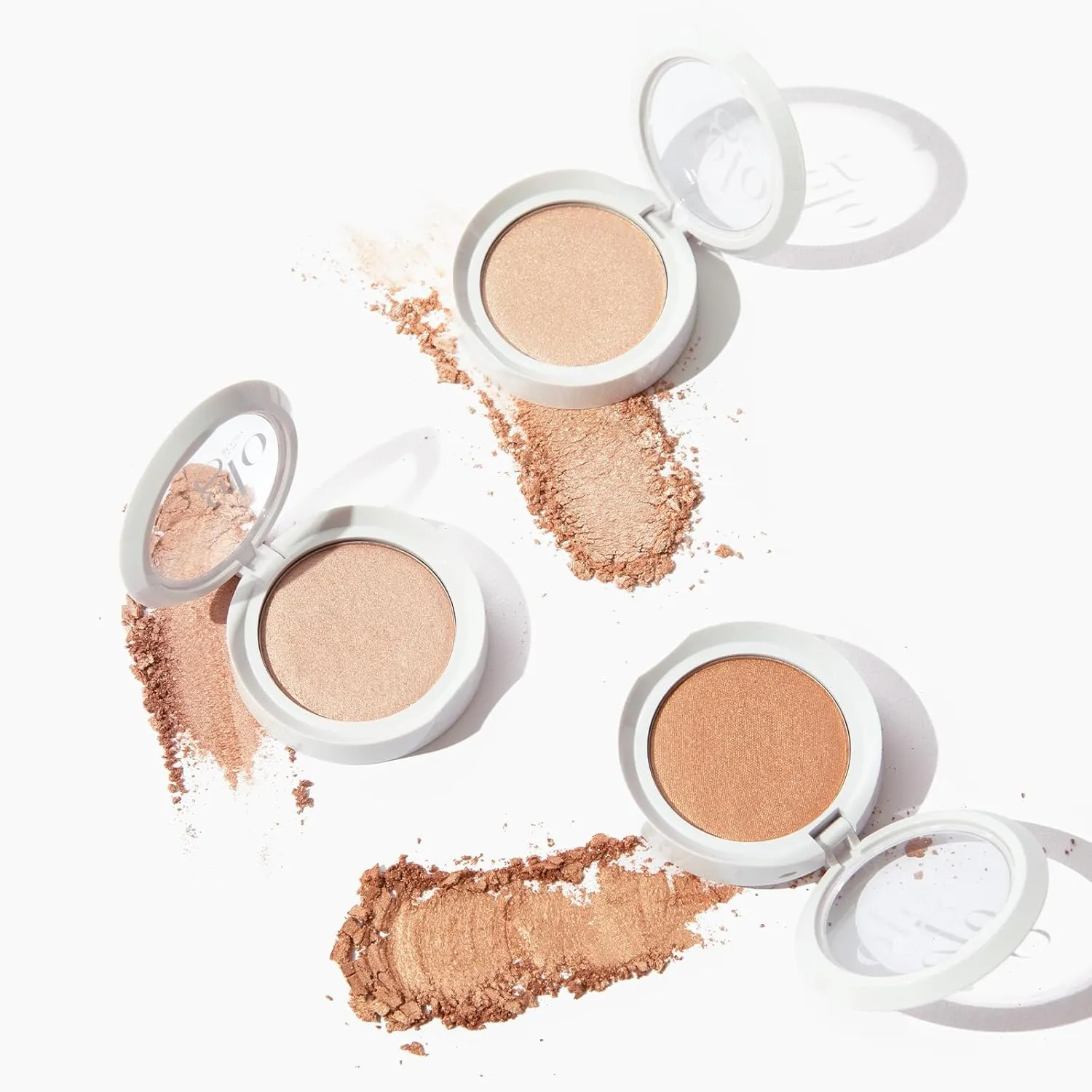 Glo Skin Beauty Skin Glow Powder Highlighter | Clean Mineral Cheek Highlighter | 3 Shimmery Shades, Cognac