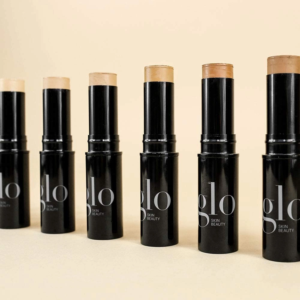 Glo Skin Beauty HD Mineral Foundation Stick - Concealer Makeup Infused with Hyaluronic Acid - Buildable Coverage, Contour & Highlighter