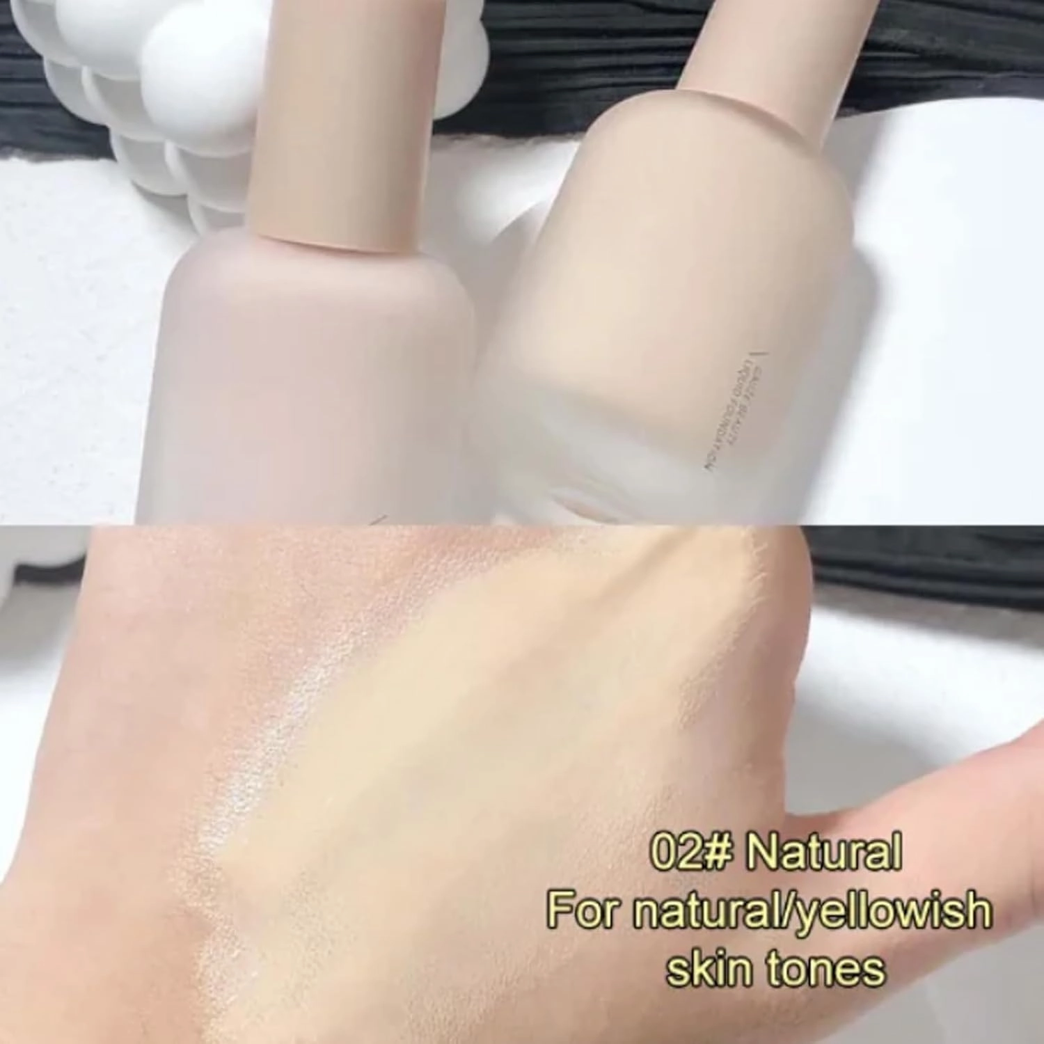 Glow All Day Long Gauze Beauty Liquid Foundation, Glow All Day Long Gauze Foundation Cream, Hydrating, Dewy Finish, Easy Application (2pcs-Lovry)