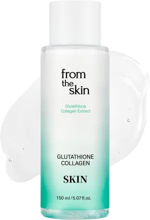 Glutathione Collagen Skin - Face Water Essence Toner, Evens Skin Tone, Refreshing, Nourishing, Fast-Absorbing for Smooth, Hydrated Sensitive Skin, 5.3 fl.oz.
