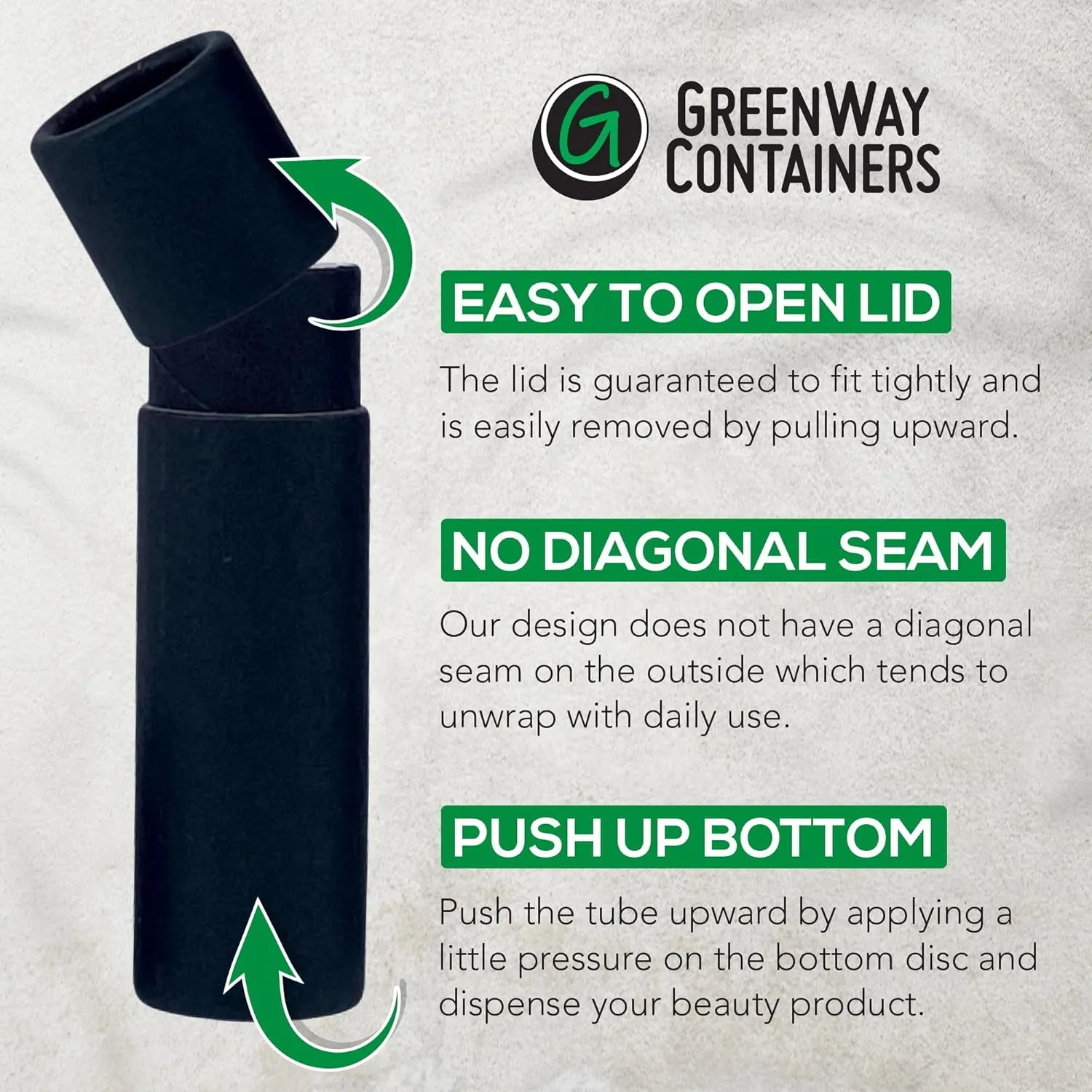 GreenWay 0.3oz / 8.5g Kraft Paperboard Lip Balm Tubes with Lids - 25 Pack Lip Gloss Tubes Refillable DIY Cosmetic Containers - Lip Balm Containers Chapstick Empty Holder - White