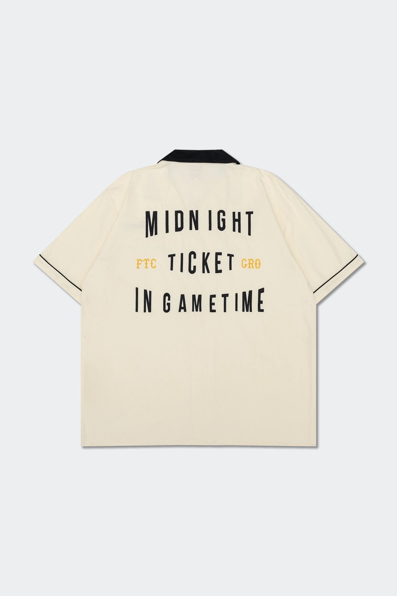 GROCERY X FOOTLOOSE TYCOON GAMETIME BOWLING SHIRT/ CREAM WHITE